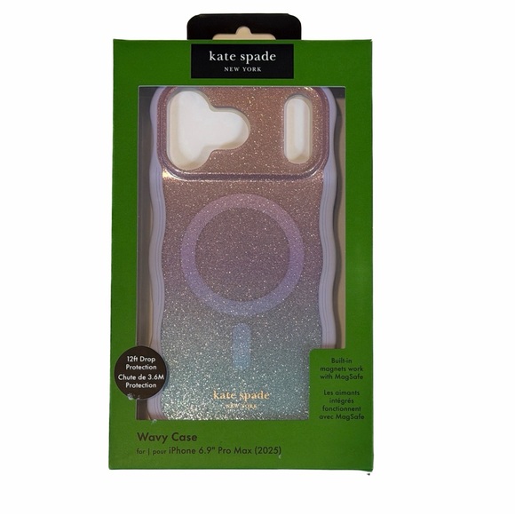NWT Kate Spade New York Wavy Glitter MagSafe Case – iPhone 17 Pro Max (2025) - Picture 2 of 3